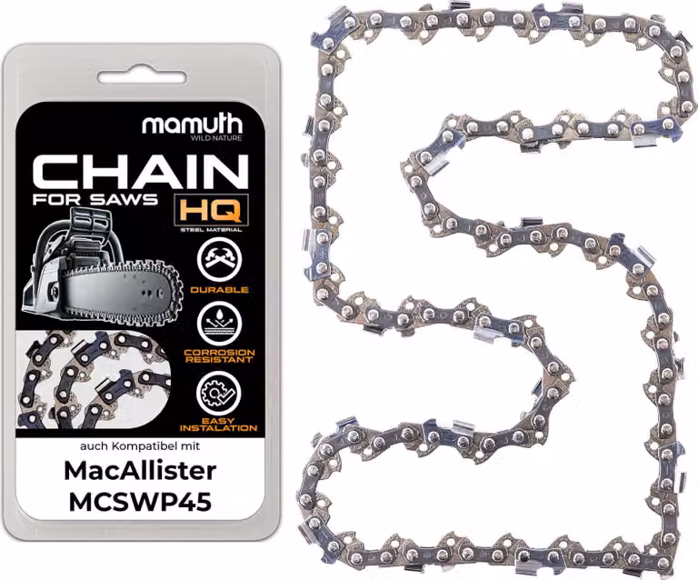 Catena per sega 45cm 1,3mm 3/8" 62TG per MacAllister MCSWP45