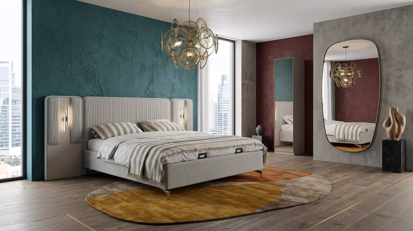 Armadio singolo, camera da letto, stile moderno, grigio, comodo, confortevole