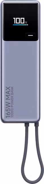 Xiaomi Power Bank 10000mAh con cavo integrato 165W Grigio Chiaro