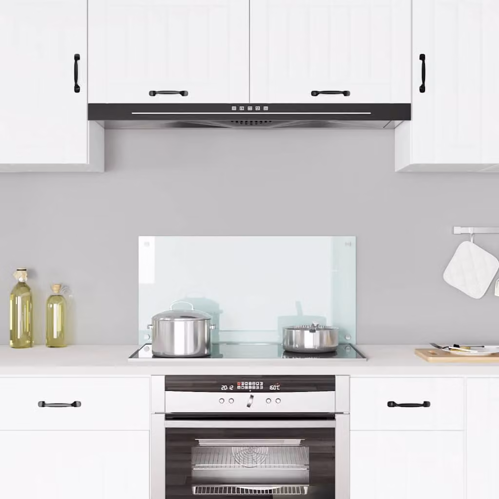 Paraschizzi per cucina vidaXL in vetro temperato colore bianco L: 80 cm, H: 40 cm