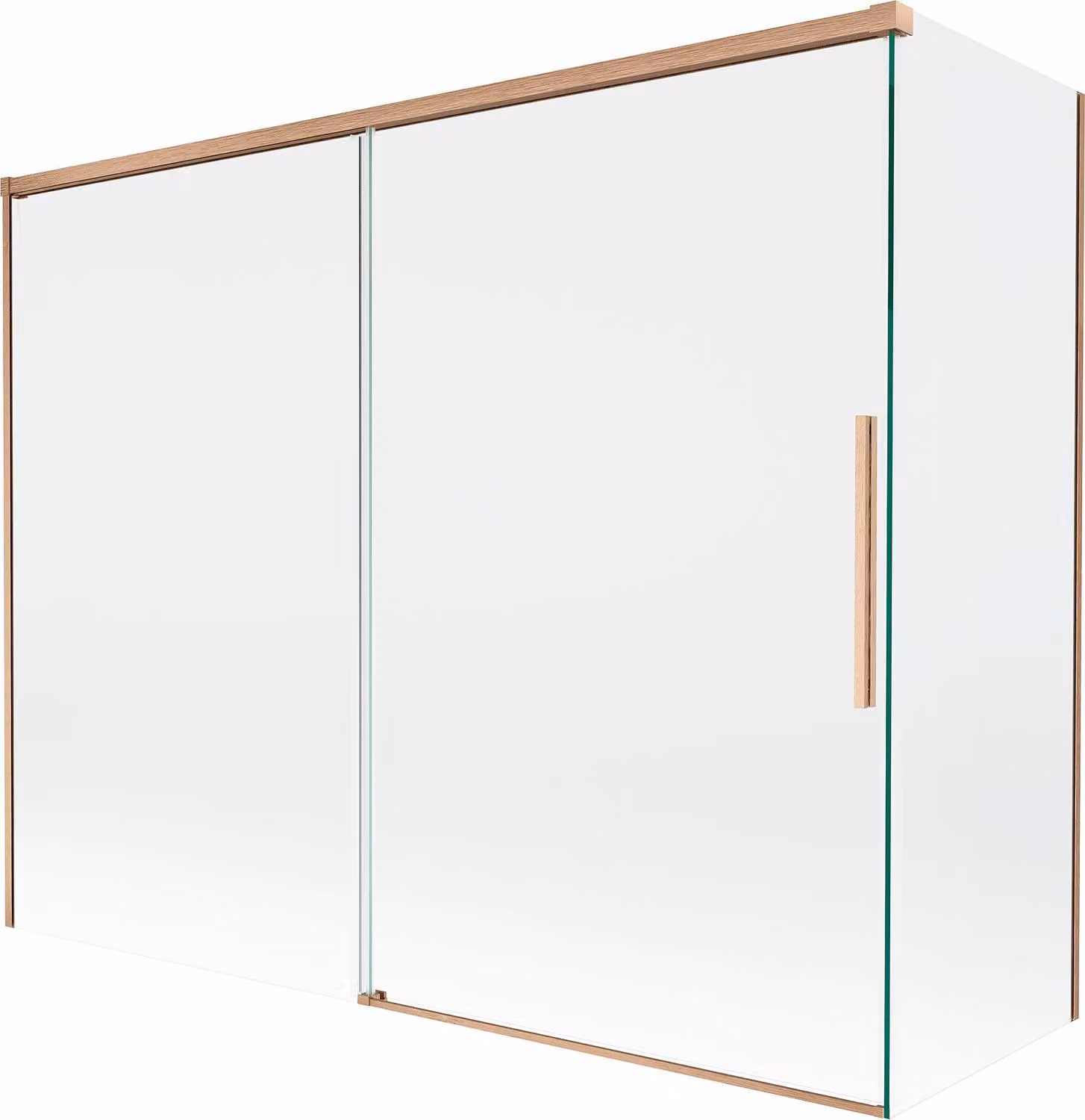 Mexen Rox paravento per vasca da bagno 2-ali scorrevole 190 + 90 x 150 cm, trasparente, rame spazzolato - 8C9-190-090-65-00