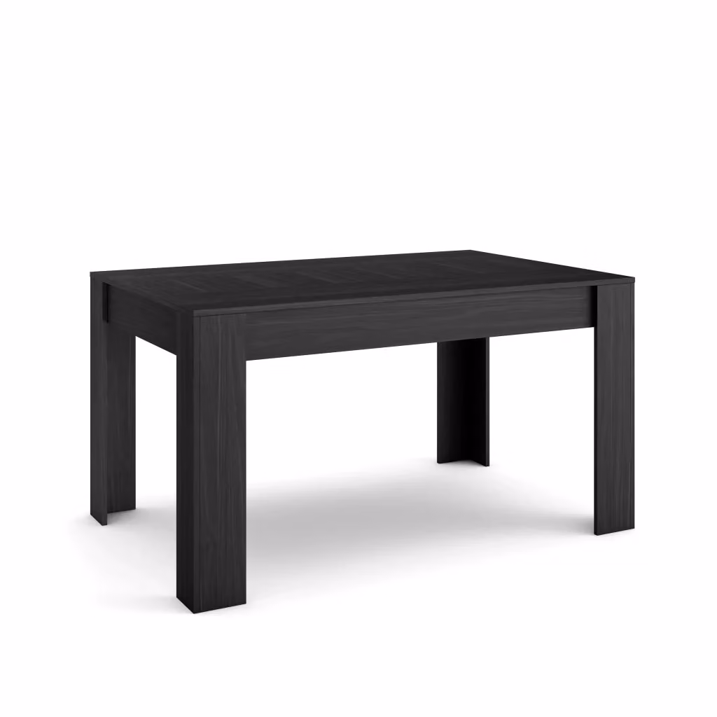 Tavolo da pranzo moderno SKRAUT HOME nero, rettangolare, per 6 persone, L: 140 cm, P: 90 cm, H: 76 cm – 2