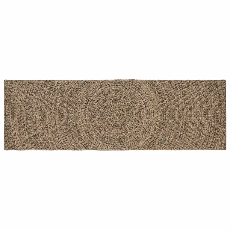 Tappeto da area moderno in juta vidaXL, rettangolare, beige e nero, L: 300 cm, P: 80 cm