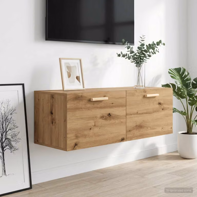 Armadietto a muro moderno vidaXL in legno marrone L: 100 cm, P: 36,5 cm, H: 35 cm