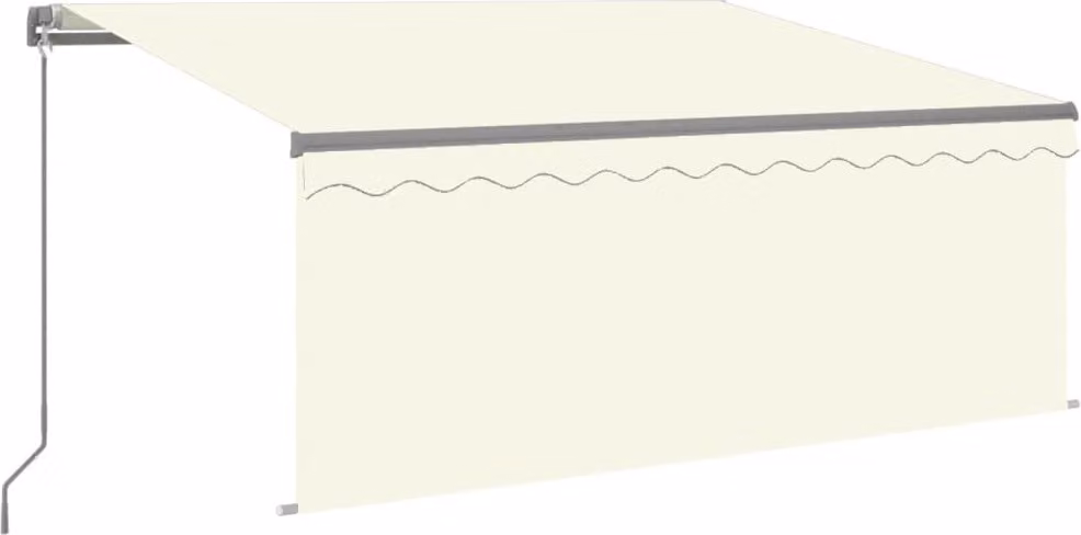 Tenda da Sole Retrattile Manuale con LED 3,5x2,5 m Crema