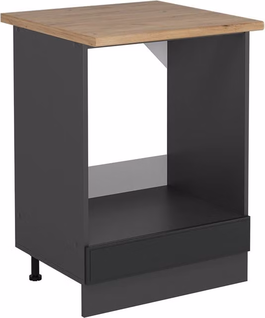 Mobile per forno da incasso R-Line Vicco Antracite e Rovere, L: 60 cm, H: 81,6 cm, P: 60 cm