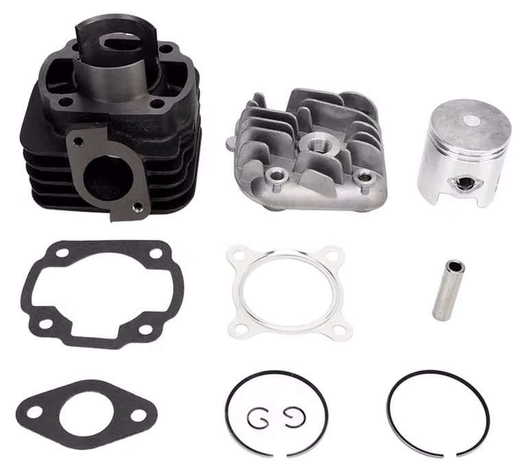 Kit pistoni cilindro, 11 pezzi - 47 mm, comprese fasce elastiche - Lega di alluminio - Kit di revisione motore - Kit di ricostruzione della testata - Maggiore efficienza - Kit di revisione motore