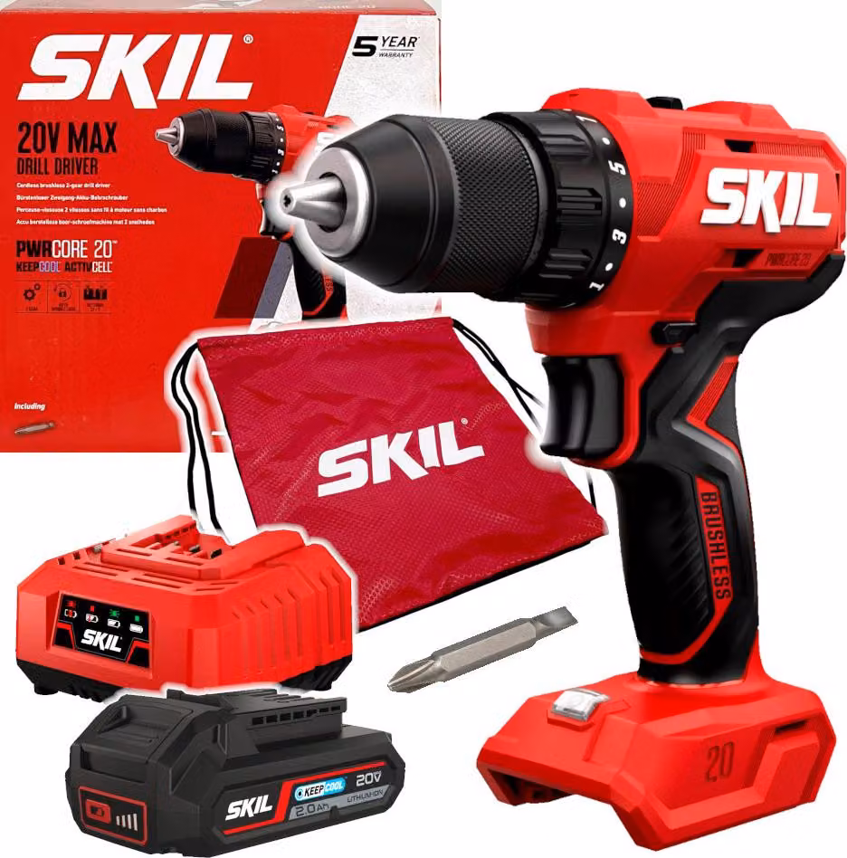 SKIL 3011 CA Akku-Bohrschrauber (13 mm Schnellspannbohrfutter, Gasgebeschalter)
