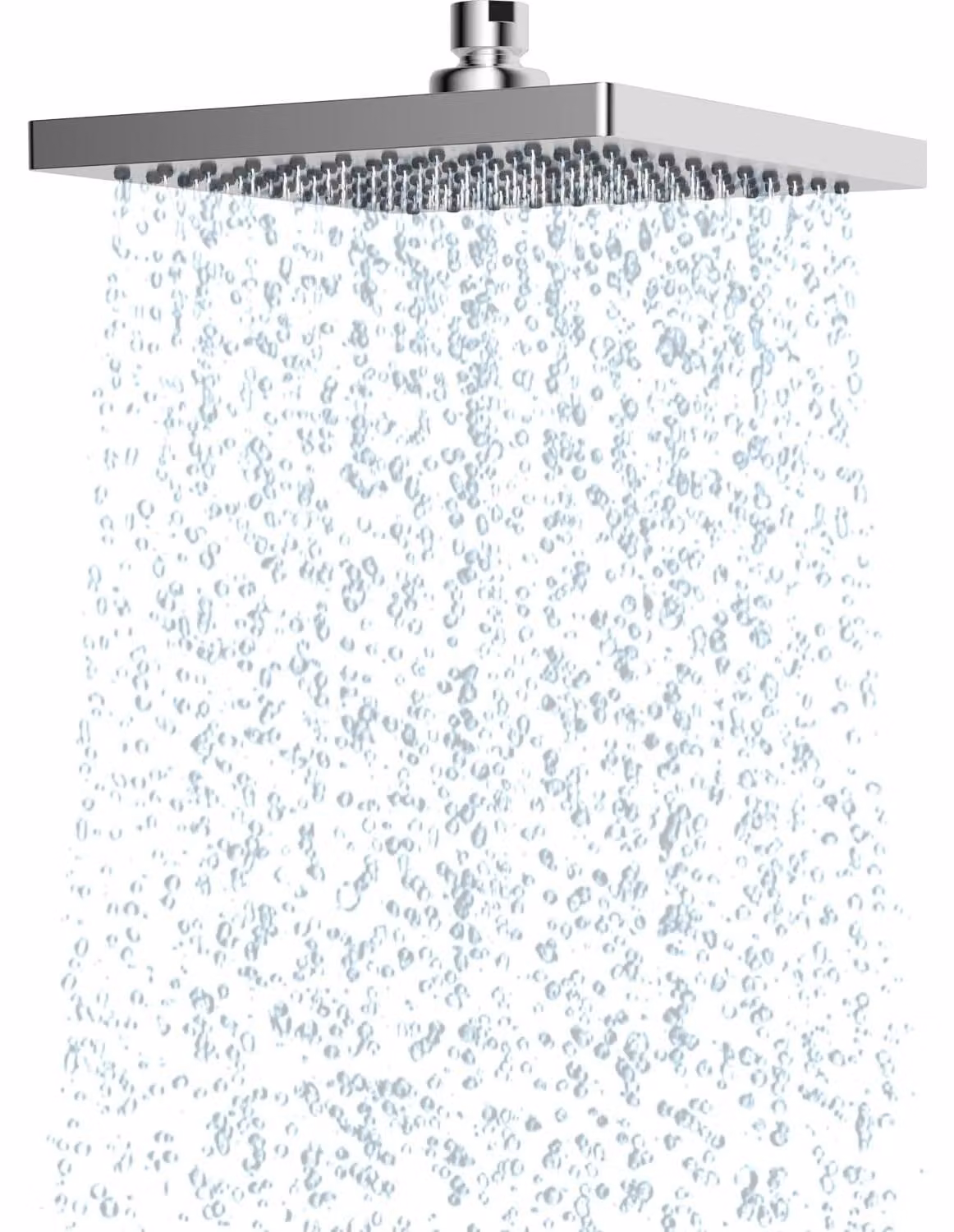 Doccia a pioggia, dimensioni 20x20 cm, in acciaio inossidabile, con angolo regolabile