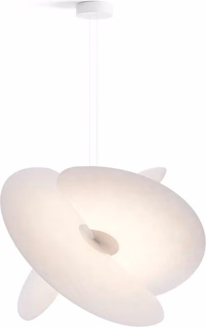 Luceplan Levante Lampada da Sospensione LED Bianca con Altezza Regolabile e Dimmerabile