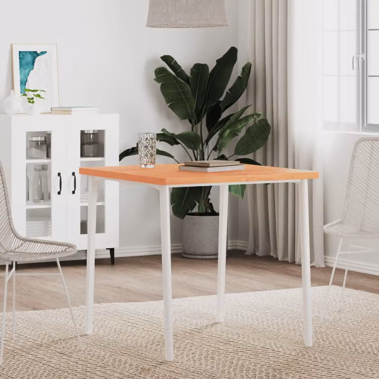 Piano per tavolo quadrato vidaXL in legno massello di faggio marrone L: 70 cm, P: 70 cm, H: 2,5 cm