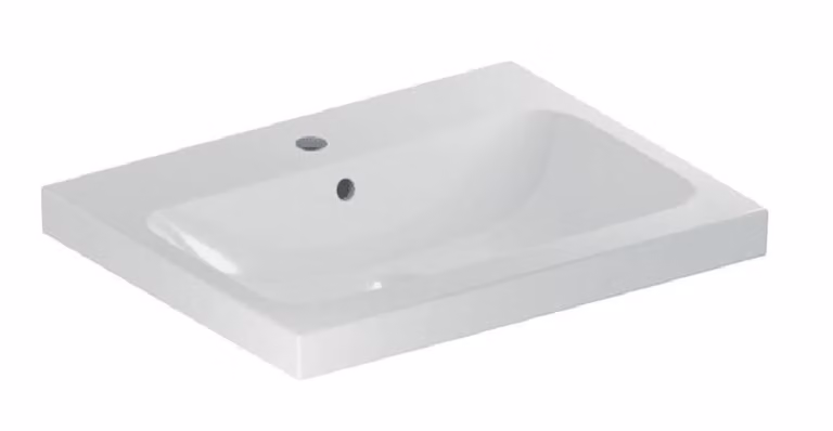 Geberit iCon Light lavabo, 60 cm x 48 cm, avec trou pour robinetterie, avec trop-plein,501834, 501.834.00.2, 501.834.00.2