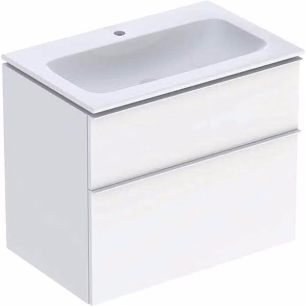 Geberit iCon Set lavabo pour meubles avec meuble sous-lavabo, 2 tiroirs, 75x63x48 cm, 502336, 502.336.01.1, 502.336.01.1