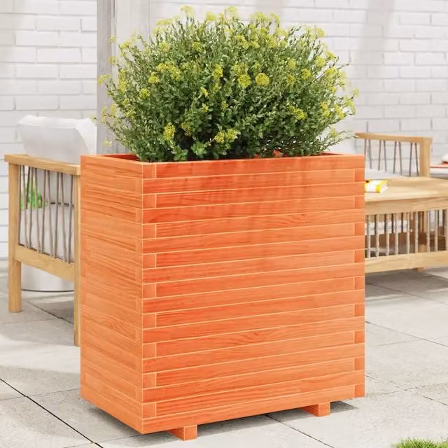 Fioriera da giardino vidaXL in legno marrone L: 70 cm, P: 40 cm, H: 72,5 cm