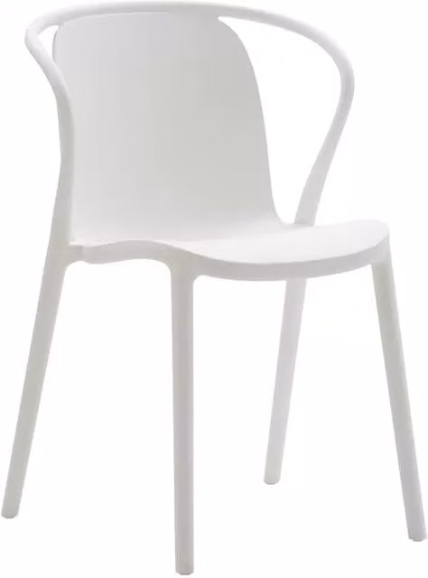 Set 4 sedie design polipropilene colore bianco 54x54x80