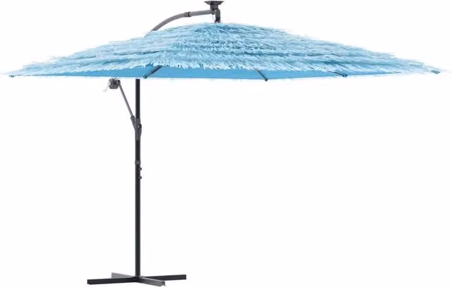 Ombrellone da giardino in poliestere e acciaio blu L/P/H: 290 x 290 x 238 cm