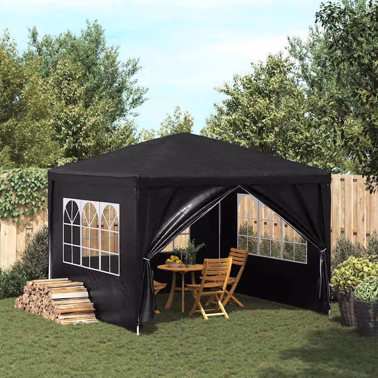 vidaXL Tendone per Feste Antracite e Nero L: 300 cm, P: 300 cm, H: 255 cm