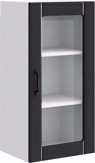Armadio da cucina a parete moderno pratico contenitore 40 x 31 x 80 cm in legno ingegnerizzato nero 02_0054331