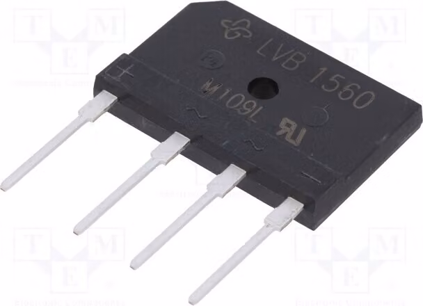 1x Raddrizzatore a ponte monofase: If: 15A, Umax: 600V, Ifsm: 400A, LVB1560-M3/45 Ei