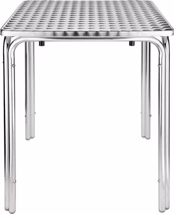 Tavolo da bistrot quadrato Bolero in acciaio inox a 4 gambe, 60 cm