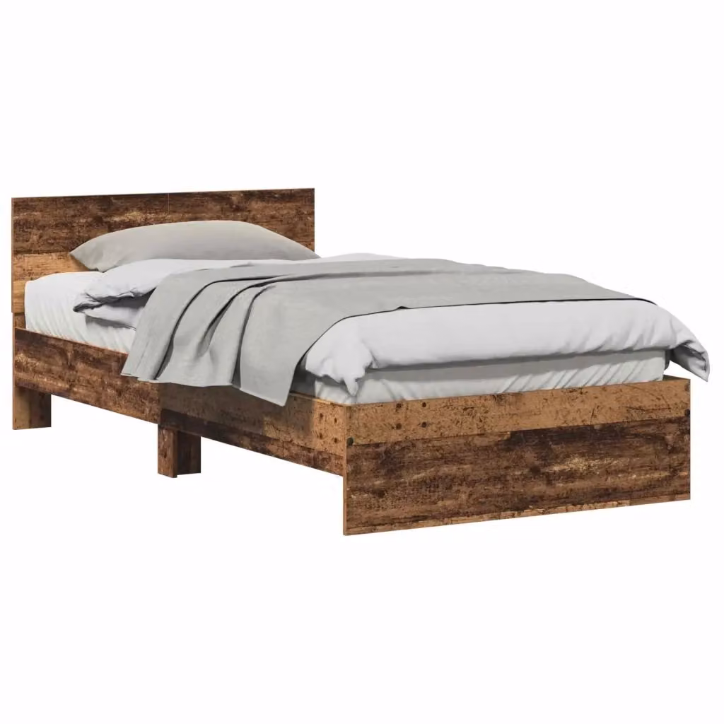Struttura letto moderna vidaXL in legno color marrone L/P/H: 203 x 104 x 70 cm – 2