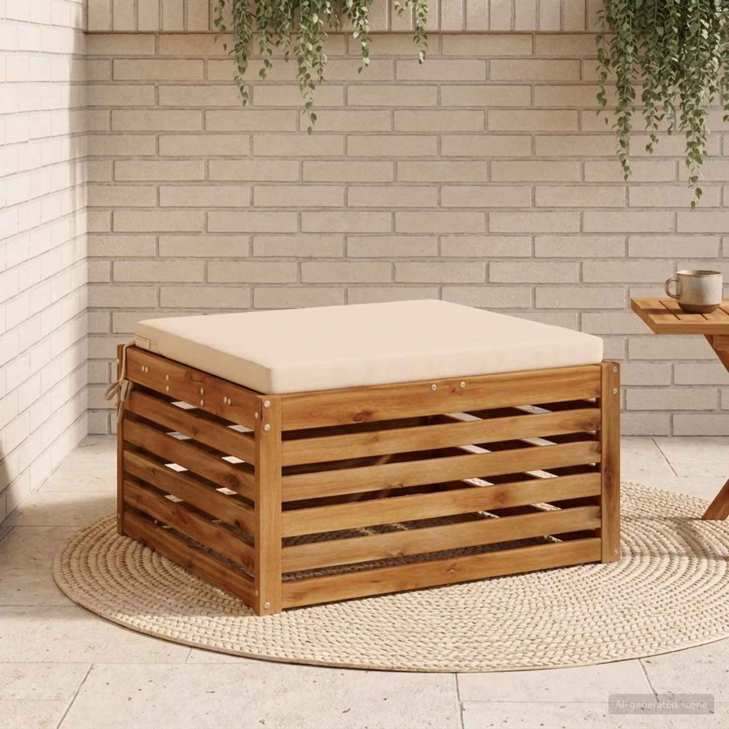 Cuscino per sedia vidaXL SOEST in poliestere con rivestimento lavabile e resistente ai raggi UV, colore beige