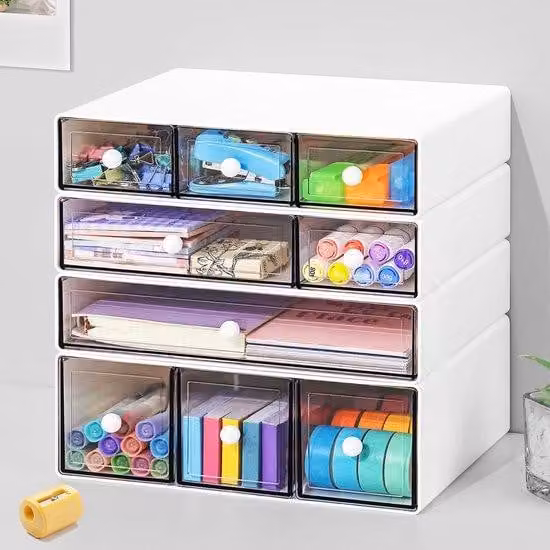 Cassettiera universale per l'ufficio con 9 scomparti
