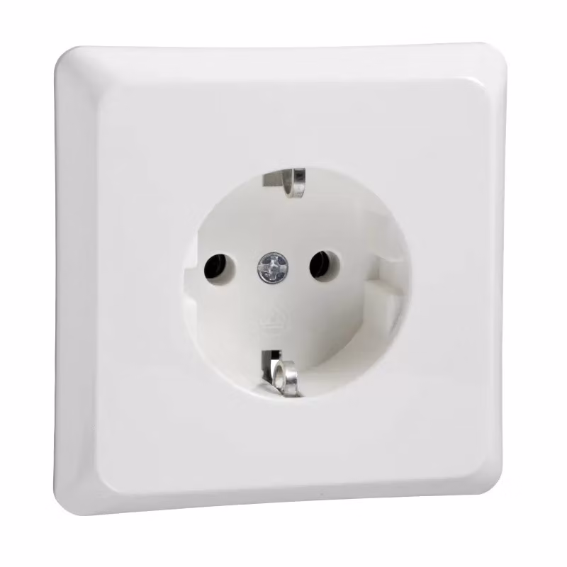 Presa Elso per portastrumenti singolo 16A RISTRUTTURAZIONE Morsetto a innesto bianco puro 505014