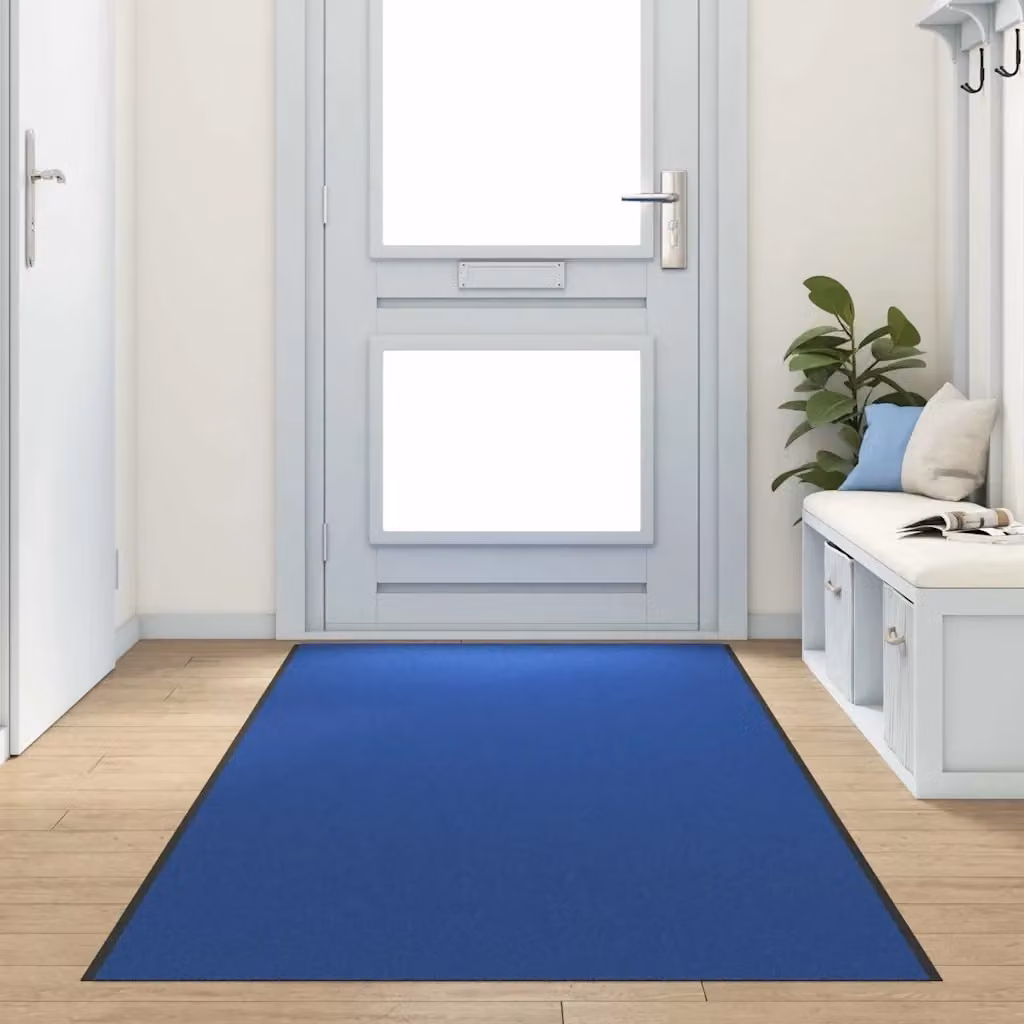 Zerbino rettangolare moderno blu e nero in 100% poliammide L: 400 cm, P: 120 cm – 2