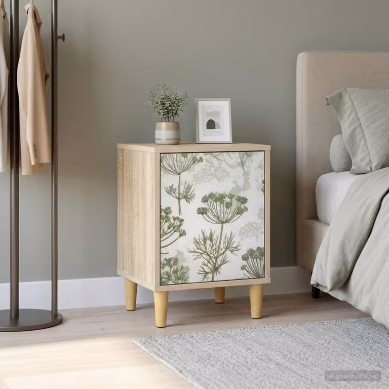 Armadio da notte vidaXL GOTHA in Rovere Sonoma, moderno e a parete, L: 36 cm, P: 33 cm, H: 50 cm