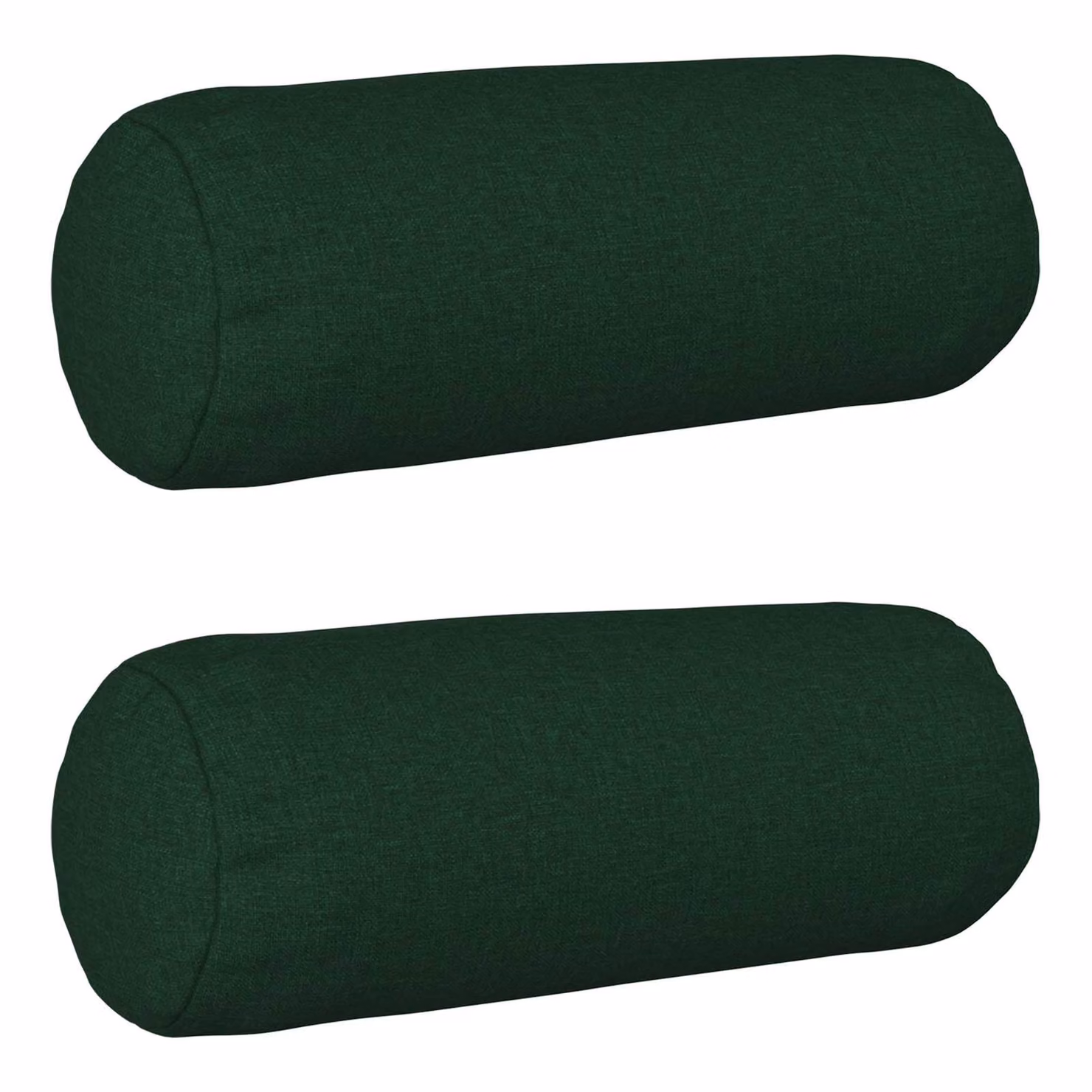 Set di 2 federe rotonde vidaXL HEERLEN in tessuto verde, lavabili e con rivestimento rimovibile, Ø 15 x 40 cm