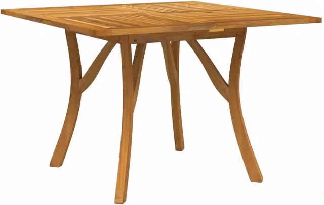 Tavolo da giardino quadrato in legno di acacia marrone con piano ribaltabile L/P/H: 110 x 110 x 75 cm