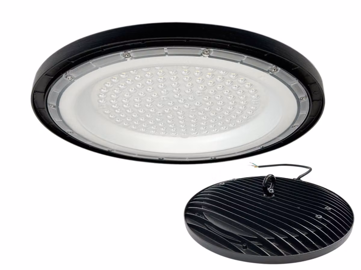 Lampada UFO industriale a LED High Bay 100W 4000K 12000lm IP65 per capannone