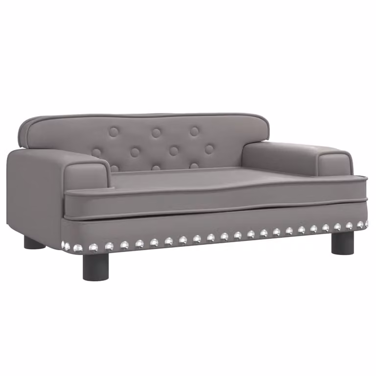 Divano per Bambini Grigio 70x45x30 cm in Pelle finta
