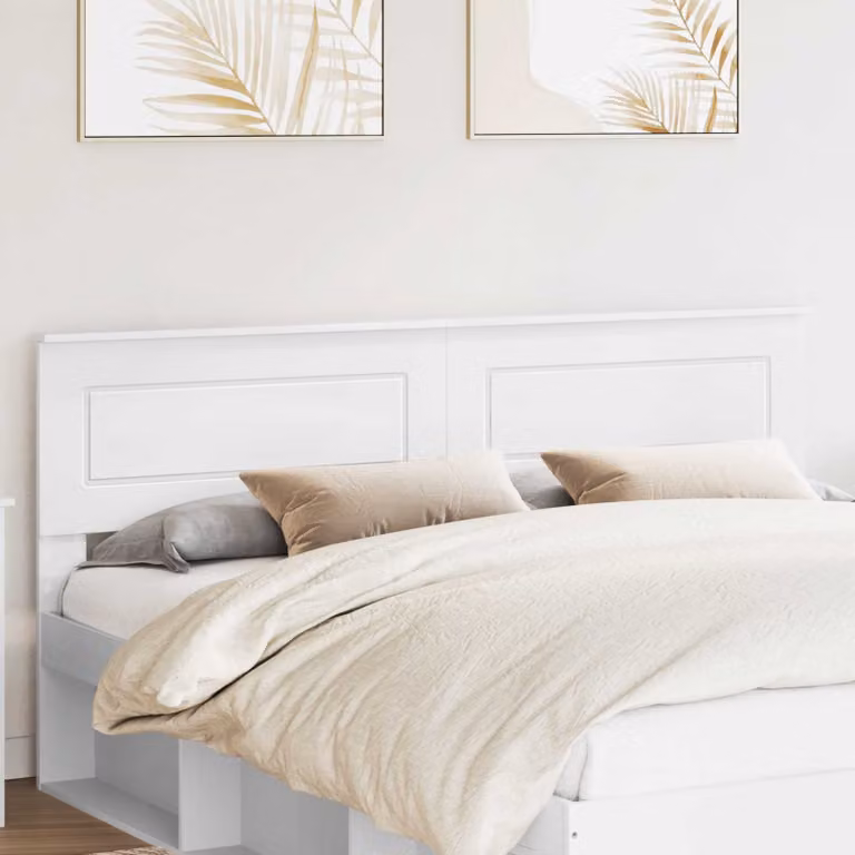 Testiera per letto moderna vidaXL in legno ingegnerizzato bianco