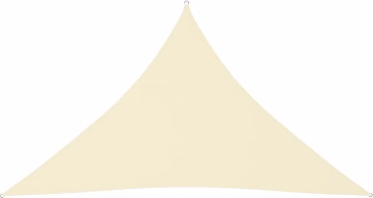 The Living Store Tenda da sole in tessuto Oxford triangolare 5x5x6 m Crema