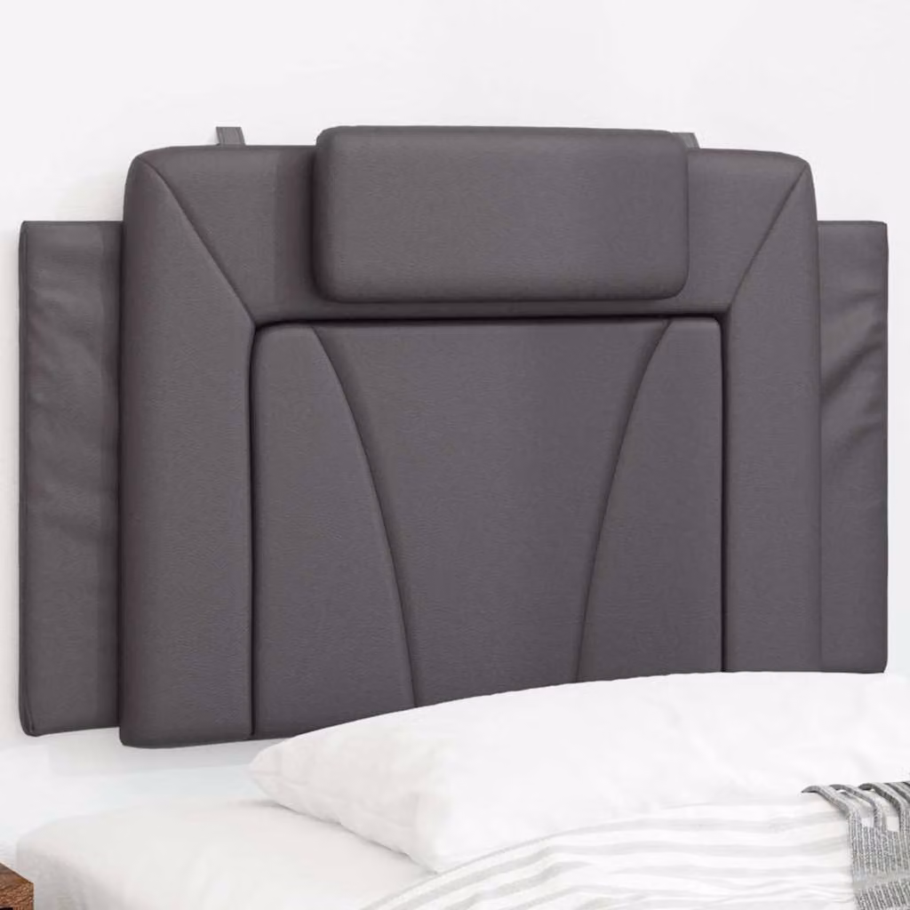 Cuscino Testiera Viana vidaXL in Similpelle Grigio, Larghezza: 80 cm