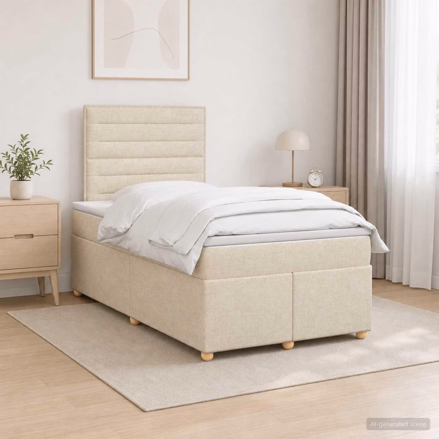 Maison Exclusive - Letto boxspring con materasso marrone scuro 120 x 200 cm tessuto