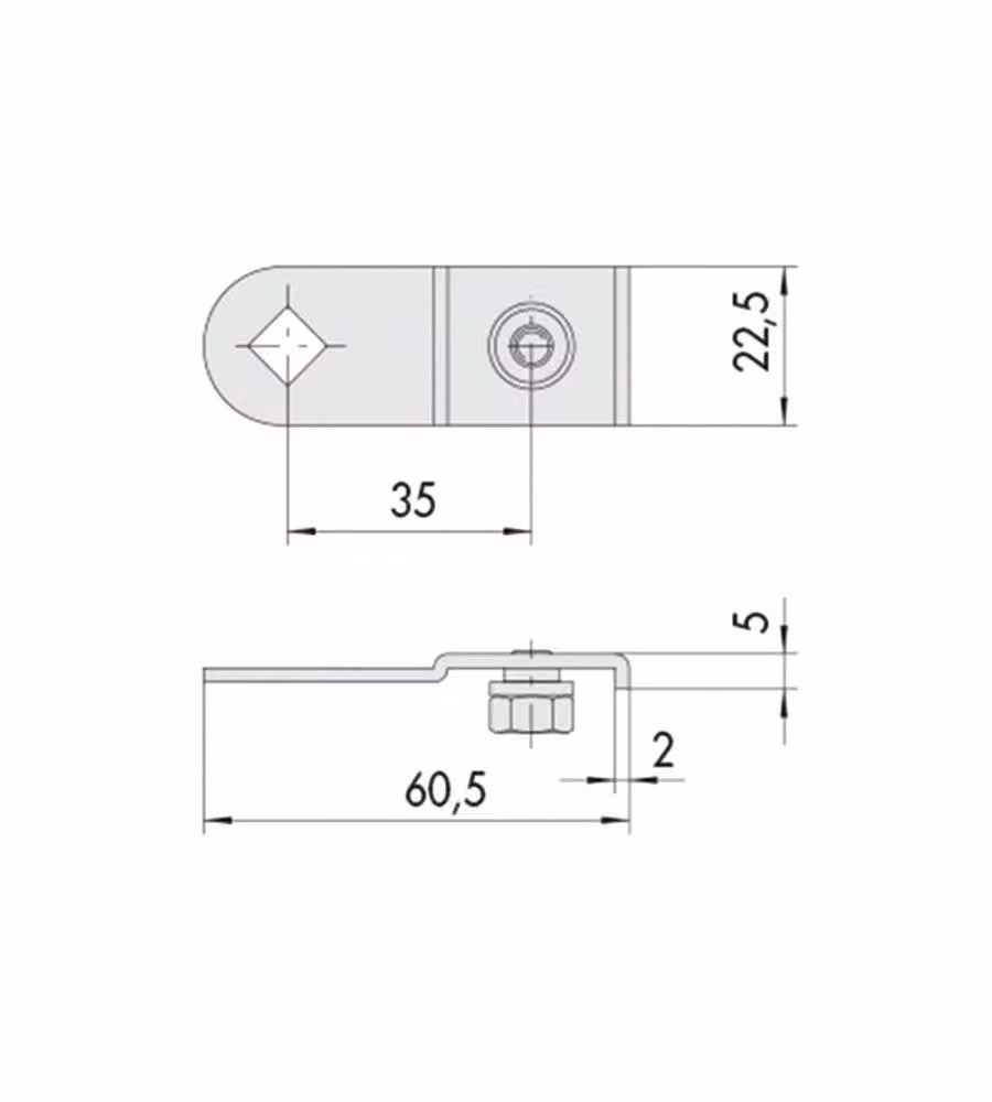 Sbalzo Aste Mm 60,5 Pz 2 06418-00-0 Cisa