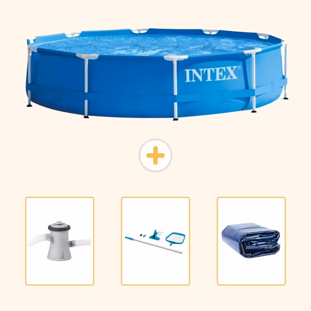 Piscina autoportante rettangolare - 305x76 cm - 4 pezzi - SCB81