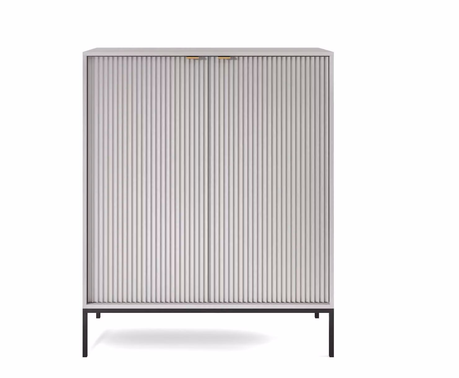 Comodino, colore grigio, dimensioni 104 x 125 x 39 cm