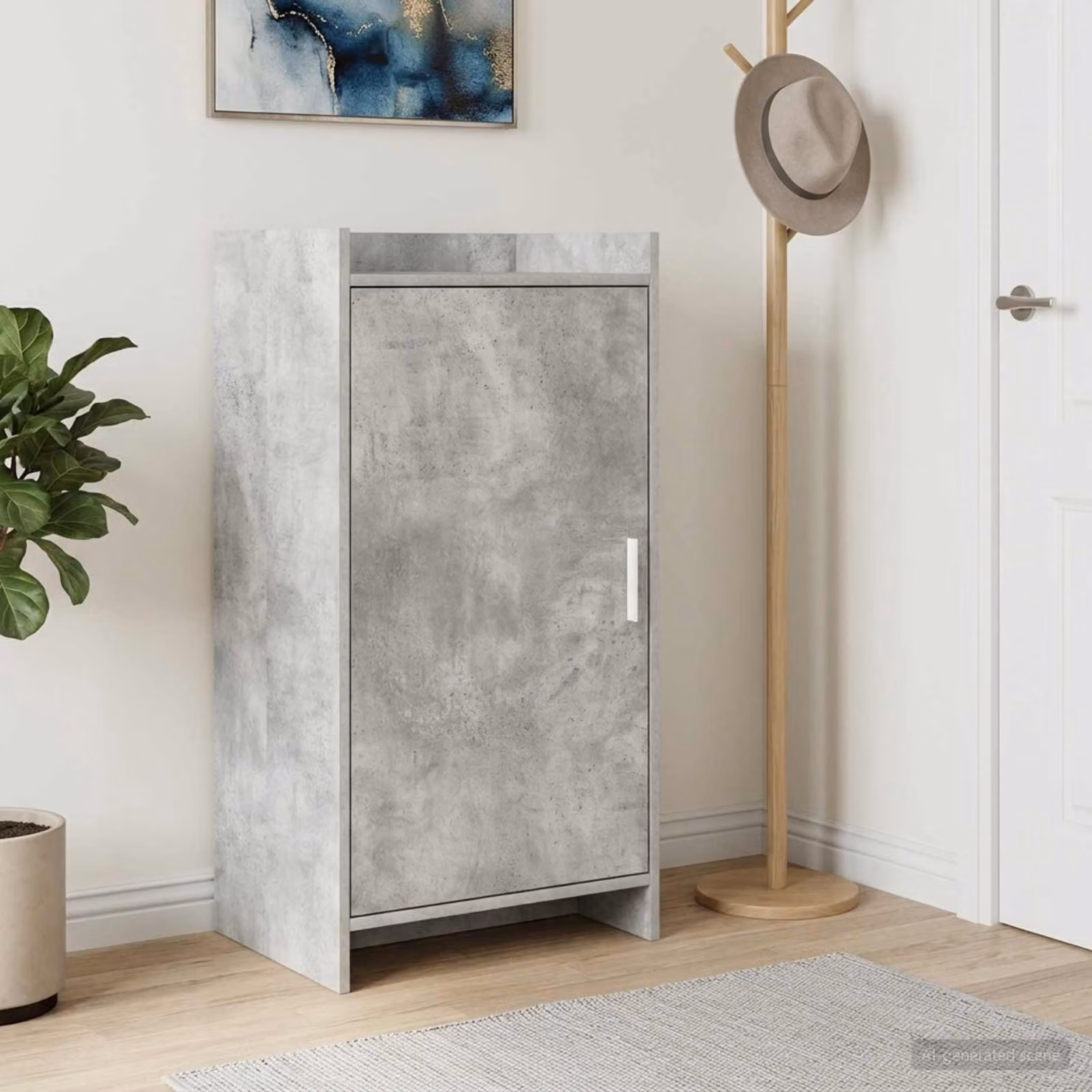 Mobile porta scarpe vidaXL moderno con ante in Grigio Cemento L/P/H: 48 x 36 x 92 cm