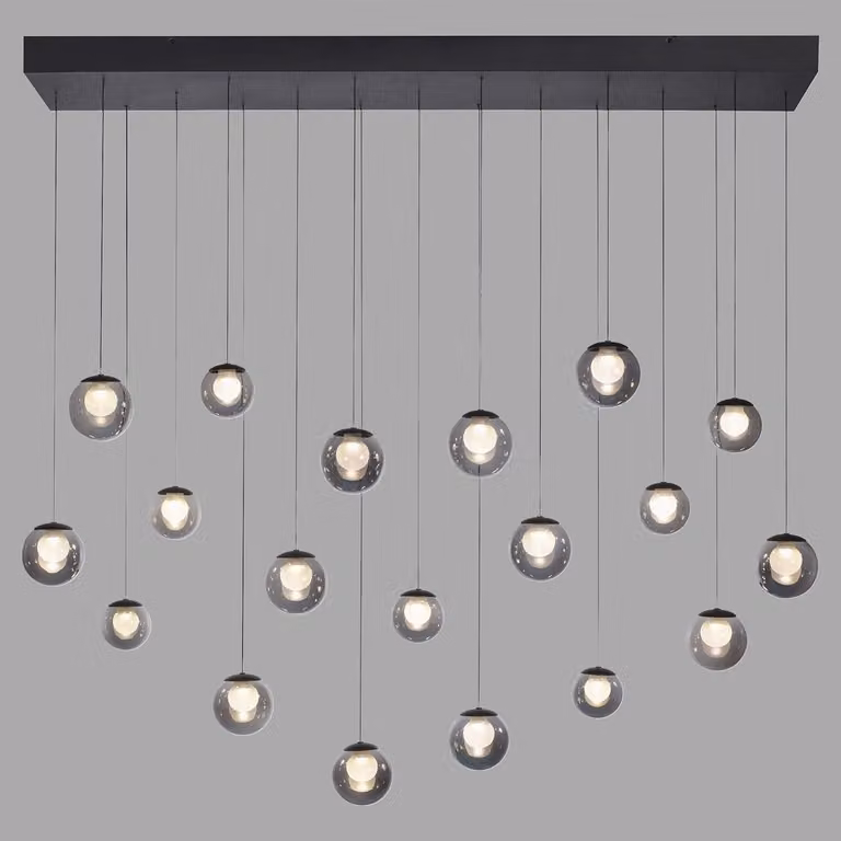 PAUL NEUHAUS PURE Lampada a sospensione LED pop-up, Mystic Grey, 2200–5000 K