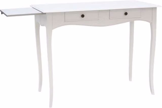 Scrivania classica in arte povera bianco shabby Mobili 2G L: 100 cm, P: 56 cm, H: 80 cm – 1
