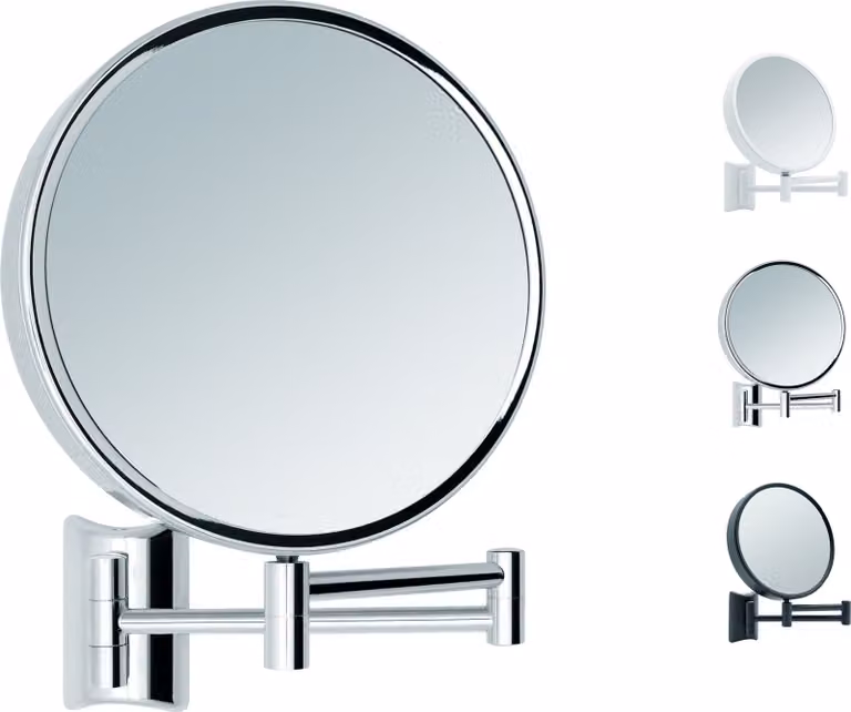 Libaro Specchio cosmetico Imola Specchio da trucco a 360° con montaggio a parete, specchio da barba bifacciale con ingrandimento (3x / 10x)