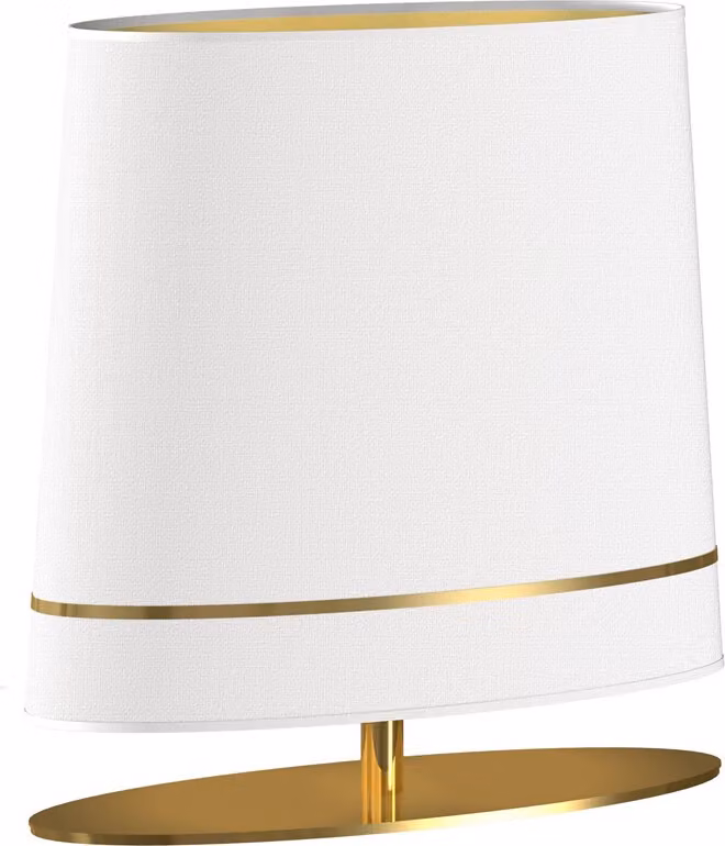 Lampada da tavolo con paralume Bootes bianco e oro, 1xE27x60W, ottone, dimensioni: 52x50x20 cm, IP20, Milagro