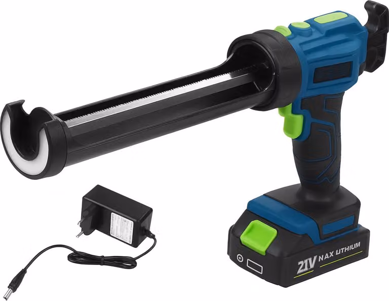 KRAFT&DELE | Robusta pistola a cartuccia, 21V, 2500mAh, batteria ricaricabile, pistola a cartuccia, pistola a cartuccia ergonomica