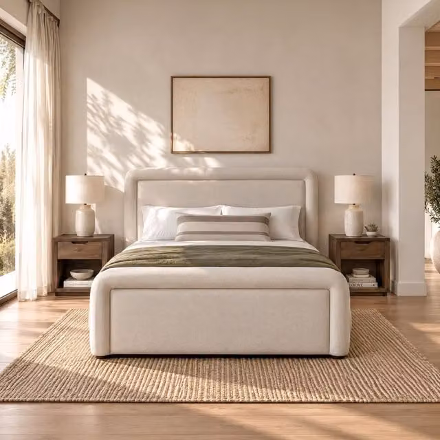 Acoli cama con canapé abatible para colchón 150x190 cm color beige
