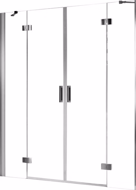 Porta Doccia 210 cm 2 Ante Battenti in Cristallo Trasparente 6mm H190 Fosterberg Herning