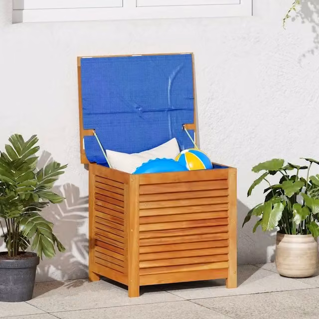 Contenitore da giardino vidaXL in legno di acacia oliato marrone L: 50 cm, P: 50 cm, H: 56 cm